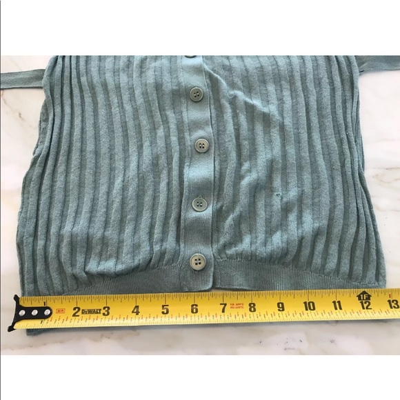 BCBG SAGE GREEN LIGHT WEIGHT BELTED CARDIGAN XS - Picture 9 of 13
